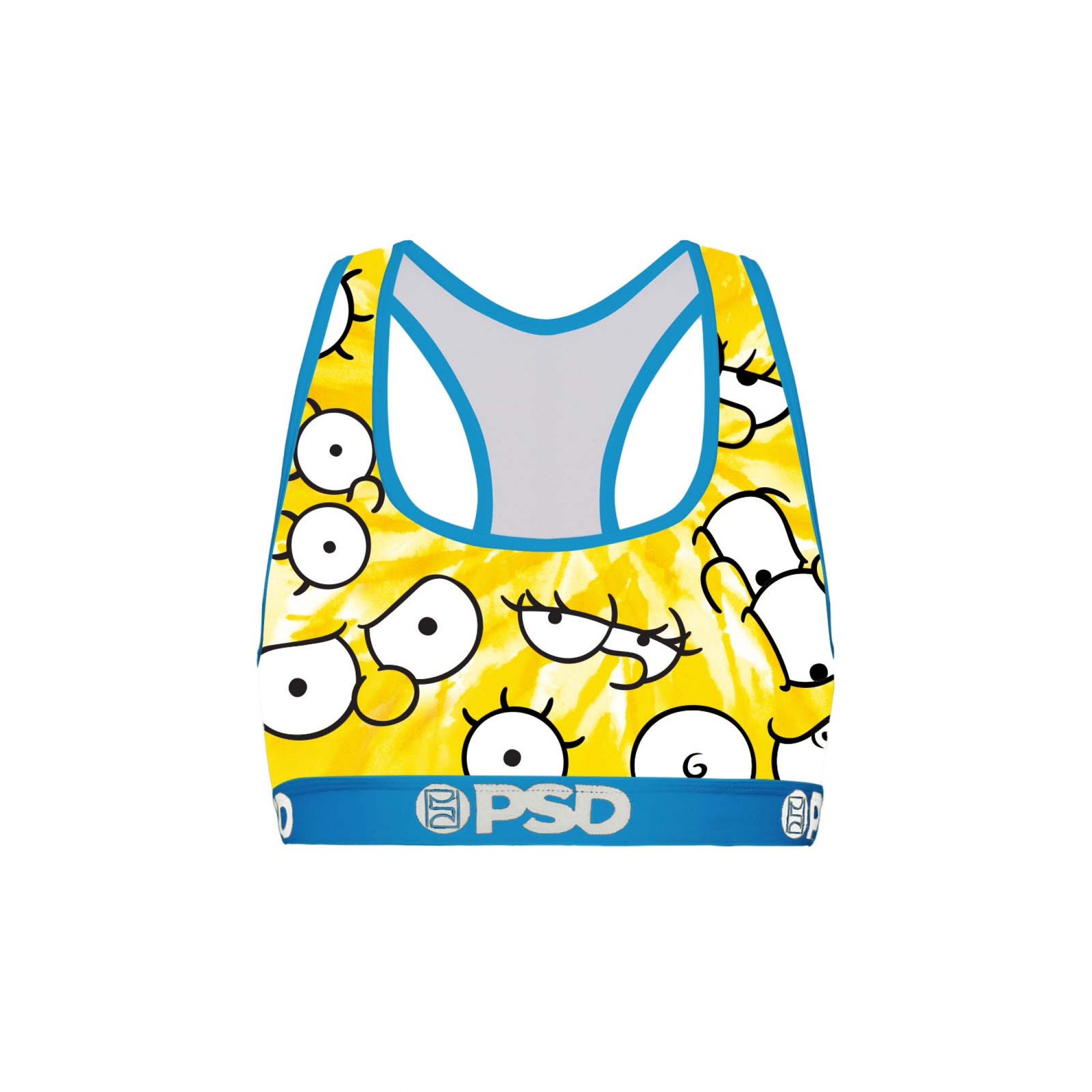 Simpsons Eyes All Over PSD Sports Bra